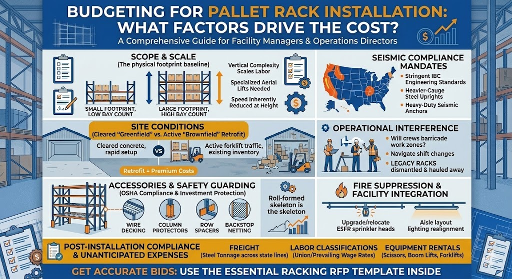 Infographic- factors driving pallet rack installation costs