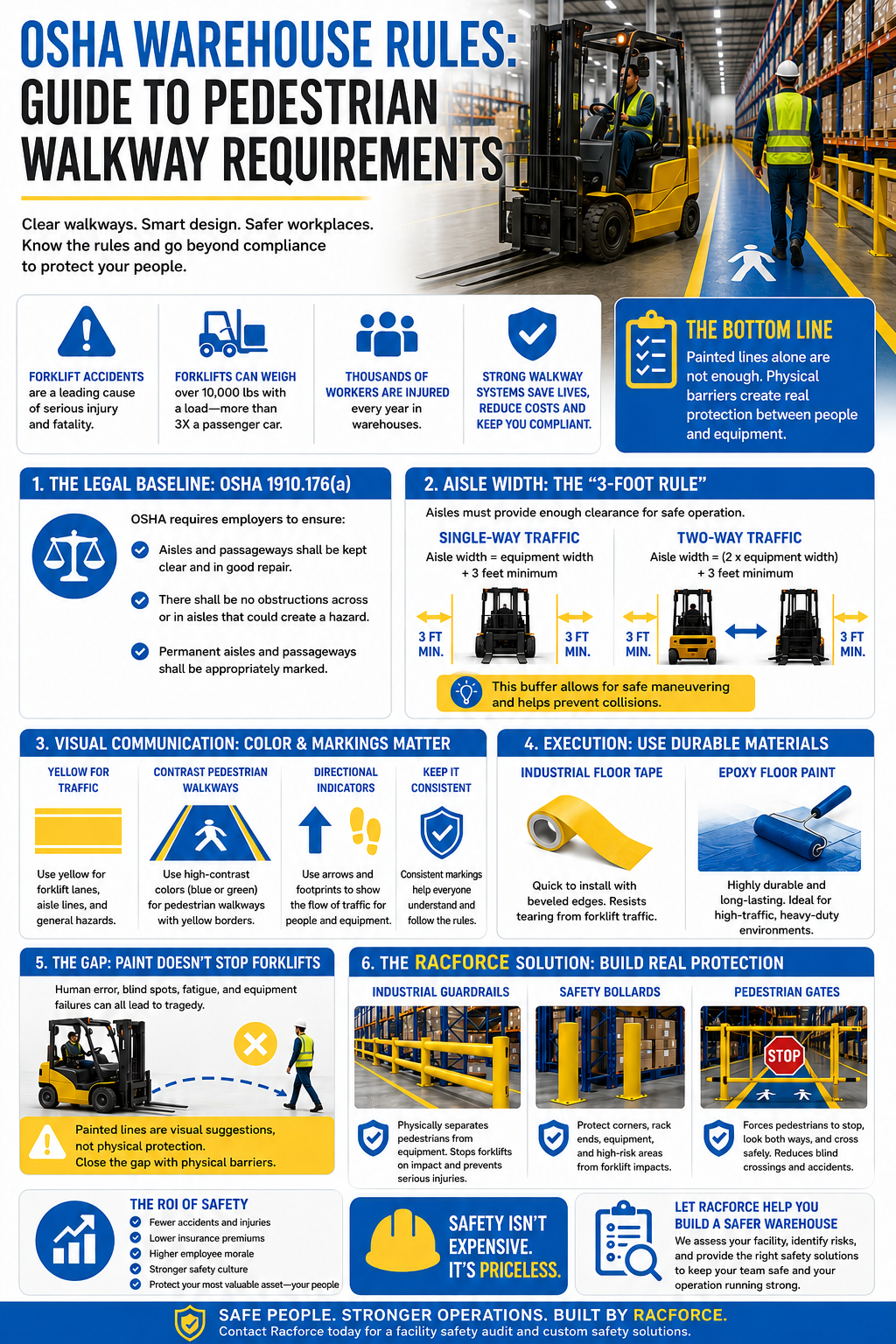Warehouse safety and pedestrian guidelines